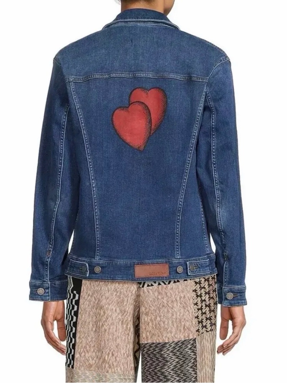 Zadig & Voltaire Two Hearts Kase Denim Jacket - Picture 11 of 12